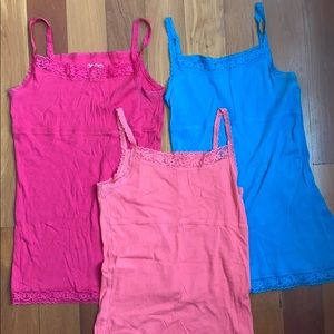 Three Cherokee Pink and Blue Kids XL Camis